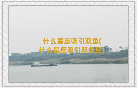 什么星座吸引双鱼(什么星座吸引双鱼座)